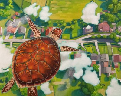 Kryssningshöjd, 2023 (olja på duk) av Yue Zeng
