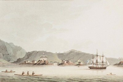 Illustration från en resa runt jorden under åren 1803-06, i skeppet Neva, 1814 av Yuri Fyodorovich Lisyansky