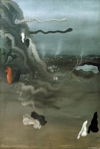 Utan titel (Surrealistisk komposit.) av Yves Tanguy