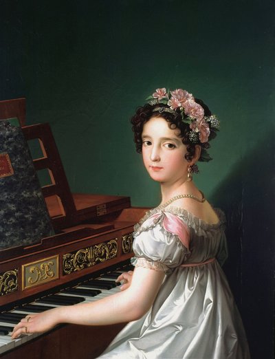 Manuela González Velázquez spelar piano av Zacarias Gonzalez Velazquez
