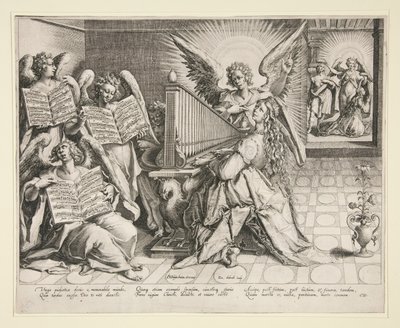 St. Cecilia spelar orgel av Zacharias Dolendo