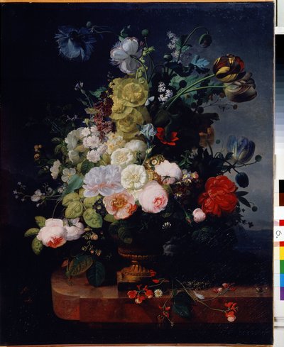 ""Bukett of Flowers"" Målning av Zachee Prevost (1797-1861) 1787 State Museum Arkhangelskoye Estate, Moskva av Zachée Prévost