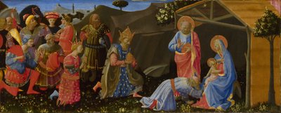 Tillbedjan av Magi, ca. 1433-1434 av Zanobi Strozzi