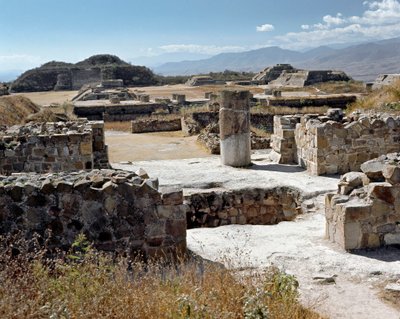 Det norra templet (500 f.Kr.-850 e.Kr.) av Zapotec Zapotec