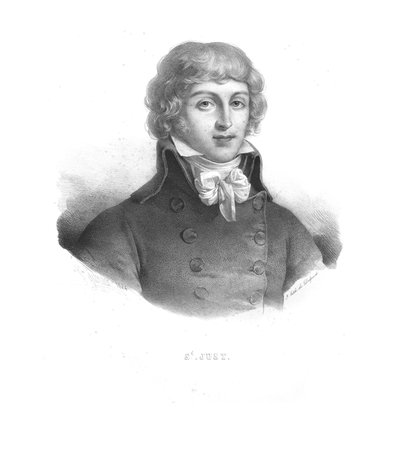 Louis Antoine de Saint-Just, 1824. av Zephirin Felix Jean Marius Belliard