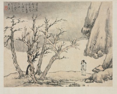 Landskapsalbum i olika stilar: Snowy Landscape, 1684. av Zha Shibiao