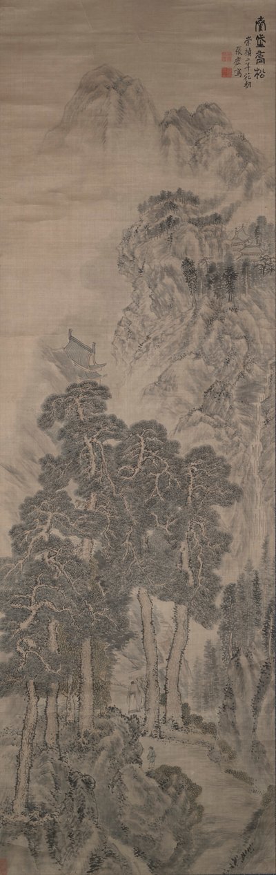 Höga tallar på berget Tai av Zhang Hong