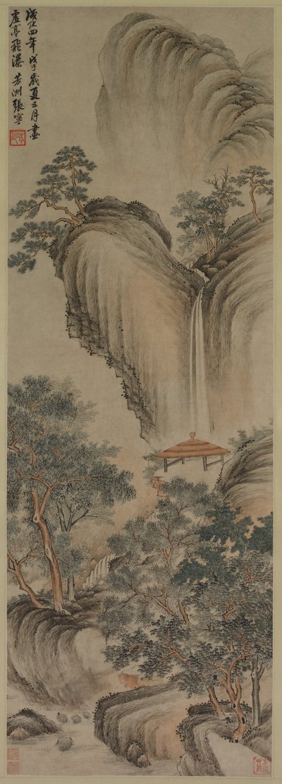 Tom berså och snabbt vattenfall, 1468. av Zhang Ning