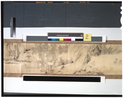 Fiskarnas liv längs floden, 1700-talet (bläck & färg på siden, handrulla) av Zhou Shanguan