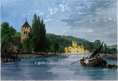 Abbey of Bisham, Commandery of the Templars, Earl of Berkshire. ca 1850 (gravyr) av . .