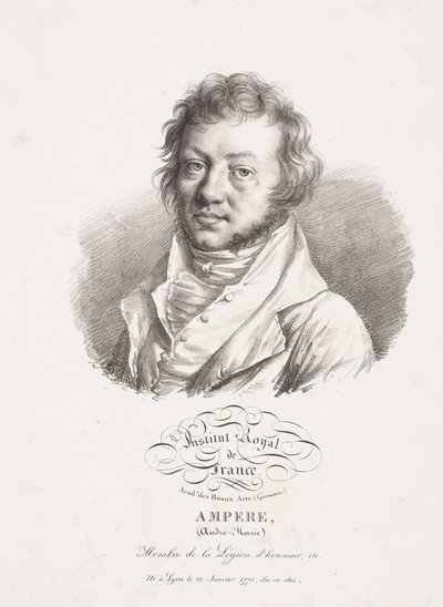 Andre-Marie Ampere, fransk fysiker och matematiker, ca 1820 av Frederick (attr. to) Barnard