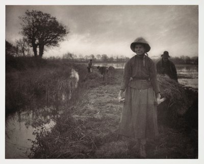 Åkerbruk, skörd "Poling The Marsh Hay" (transport du foin des marais) av John Pardon