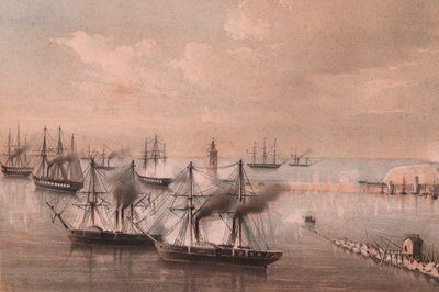 Angrepp av flottan mot lykta, belägring av Ancona av William Walcutt