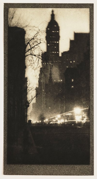 Broadway på natten, c 1905 av John Pardon