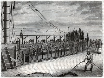 Kabeltelegraphique sous marin. Telegrafisk undervattenskabel. av Frederick (attr. to) Barnard
