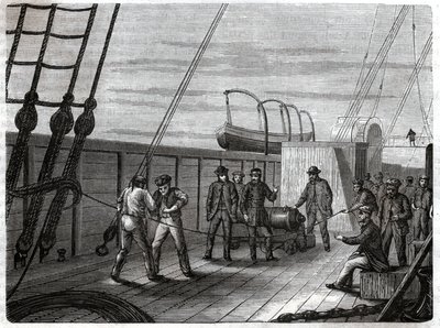 Kabeltelegraphique sous marin. Telegrafisk undervattenskabel. av Frederick (attr. to) Barnard