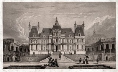 Castle of Maison Lafitte, cirka 1850 (gravyr) av . .