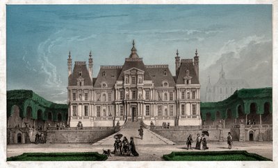 Castle of Maison Lafitte, cirka 1850 (gravyr) av . .