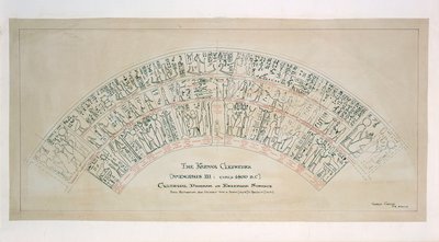 Karnak Clepsydra", egyptiskt himmelsdiagram, ca 1400 f.Kr. av Frederick (attr. to) Barnard