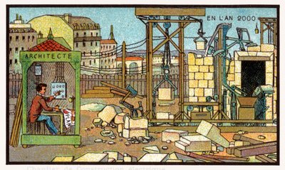 Byggarbetsplats, ca 1910 av . .