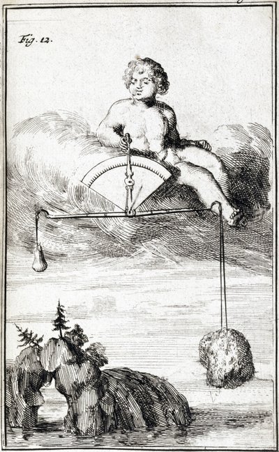 Cupid som mäter fuktighet av Ferdinand Georg Waldmuller