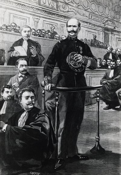 Avsättning av befälhavare Charles Walsin-Esterhazy, under Emile Zola-rättegången av Georg Carl Heinrich Dollmann