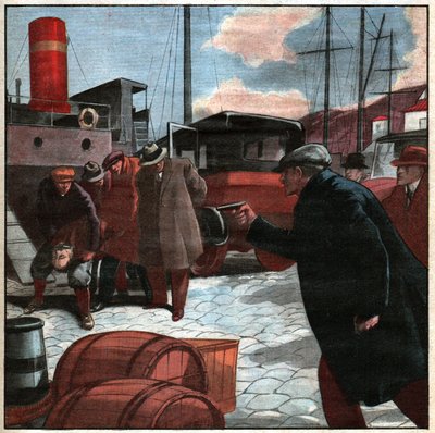 Bortförandet av Georges Agabekov. Kidnappning av Georges Agabekov. av Ferdinand Georg Waldmuller