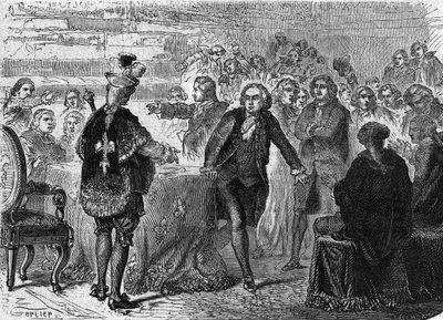 Franska revolutionen: Mirabeau framför Dreux-Brèze, 23 juni av . .