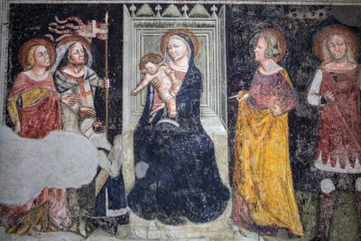 Fresk av kapellet Giusti i kyrkan Sant
