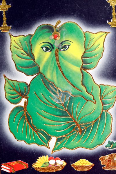 Ganesha eller Ganapati: den hinduiska guden med elefanthuvudet. av . .