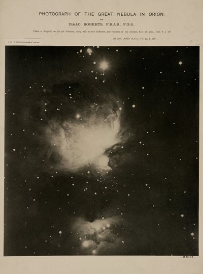 Stora Orionnebulosan (M42), 4 februari 1889 av John Pardon
