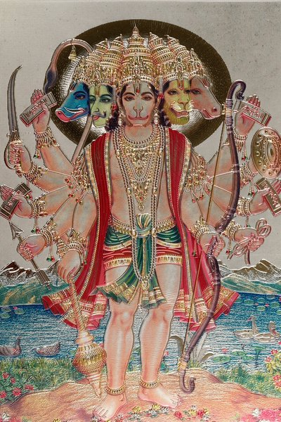 Hanuman, apguden i hinduisk mytologi. av . .