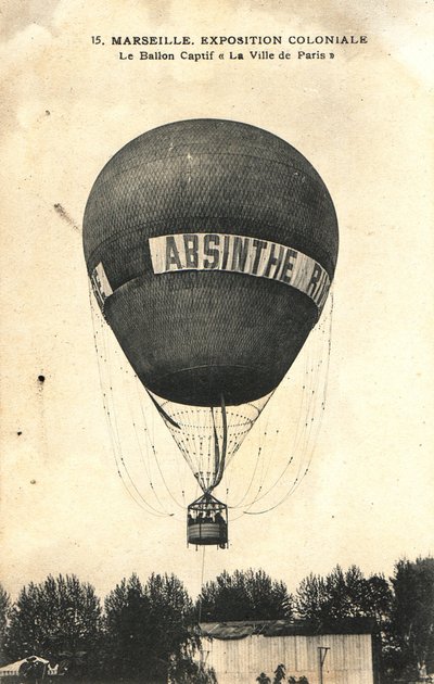 Luftballongreklam Absinthe Rivoire av Frederick (attr. to) Barnard