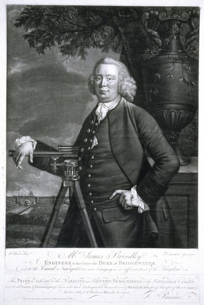 James Brindley, brittisk civilingenjör och kanalbyggare av Frederick (attr. to) Barnard