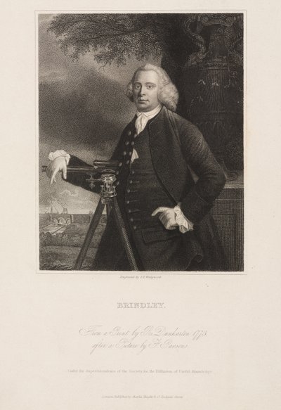 James Brindley, brittisk civilingenjör och kanalbyggare av Frederick (attr. to) Barnard