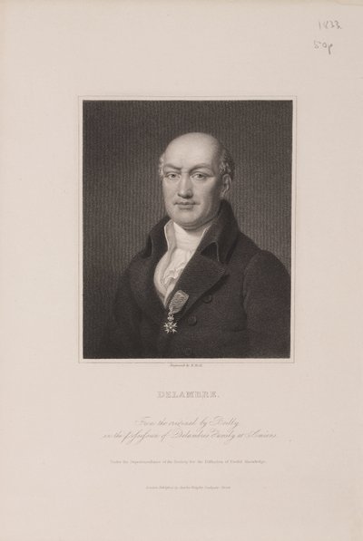 Jean Baptiste Joseph Delambre, fransk astronom, ca 1810-talet av Frederick (attr. to) Barnard