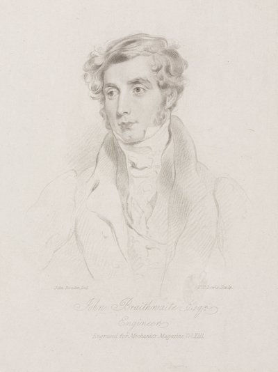John Braithwaite, brittisk ingenjör, ca 1830 av Frederick (attr. to) Barnard