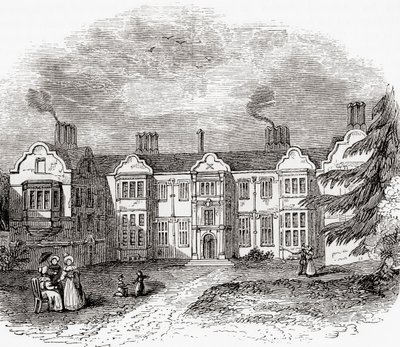Ladye Place, Hurley, Berkshire, England, sett här i början av 1800-talet. av . .
