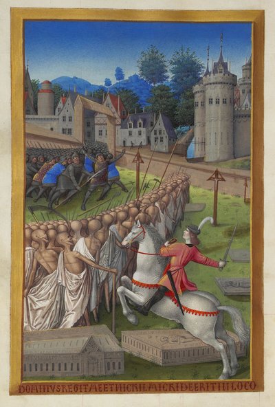 Les Très Riches Heures du Duc de Berry, Folio 90v - Dödens ryttare av Unbekannt 2321