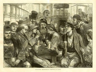 Absintsdrinkarna, Paris 1872 av Frederick (attr. to) Barnard