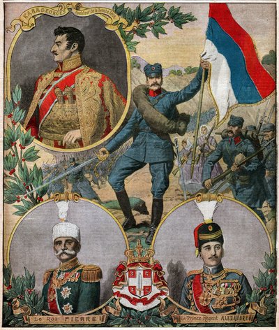 Serbiska nationella hjältar. Serbiska nationella hjältar. av Ferdinand Georg Waldmuller