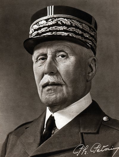 Marskalk Philippe Petain. Marshall Philippe Petain. av Ferdinand Georg Waldmuller