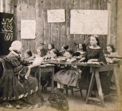 Matematiklektion, ca 1890 (foto) av Frederick (attr. to) Barnard