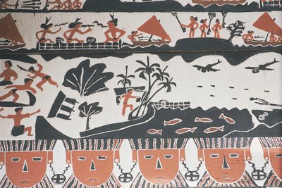 Mattning med traditionell dekor, Mikronesien av William Walcutt