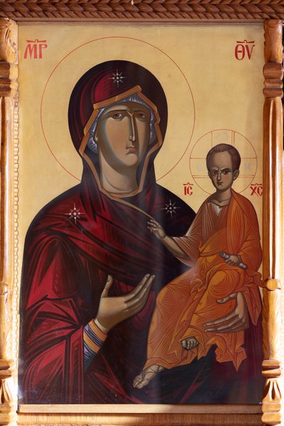 Kloster (Pangarati manastirea). Den gamla kyrkan. Interiör. av . .