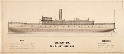 New York (ångfartyg: 1889) planerar av . .