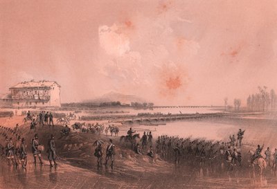 Piemontesisk armé korsar floden Sesia av William Walcutt