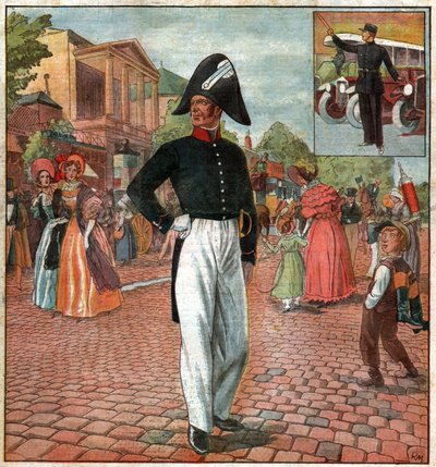 Polis i Paris. Polis i Paris. av Ferdinand Georg Waldmuller