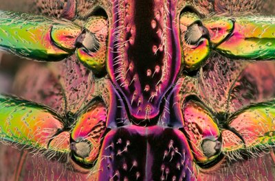 Polybothris quadricollis från Madagaskar. Detalj av buken (makrofotografi) av John Pardon