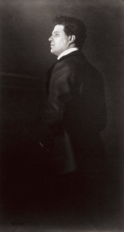 Porträtt av Pietro Mascagni, musikern av Henry Charles Fehr